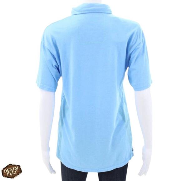 Aviator Nation Men’s Sky Blue Polo Shirt Small Lightweight Logo Cotton Tee - Picture 9 of 15